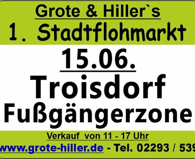 Markt Troisdorf, Stadtflohmarkt in der City (Fußgängerzone), Kölner Straße